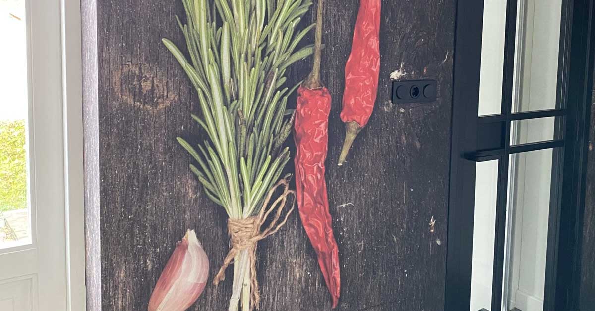 Fototapete | Tapete mit Fotografie von Essen und Trinken