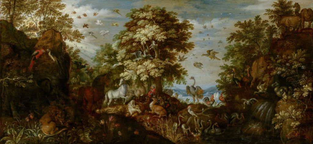 Orpheus verzaubert die Tiere mit seiner Musik