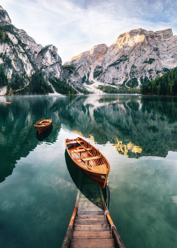 Boote im italienischen See