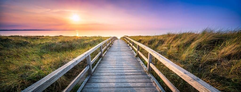 Strand bei Sonnenuntergang