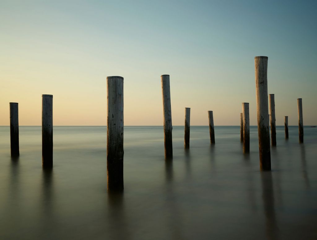 Holz-Strandpfosten