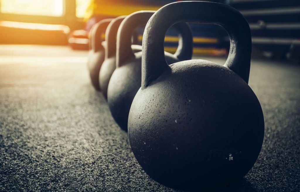 Reihe der Kettlebells