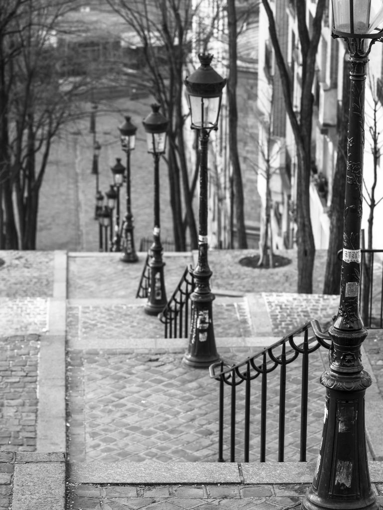 Die berühmte Treppe in Montmartre