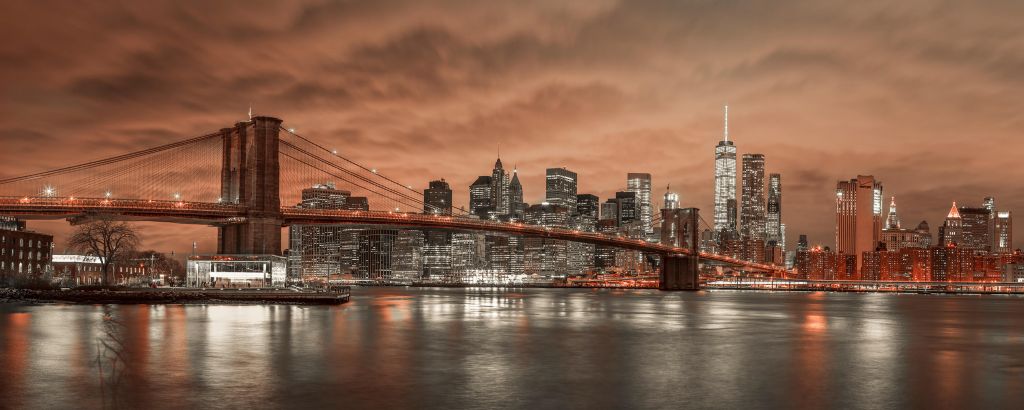 Brooklyn Bridge und Manhattan