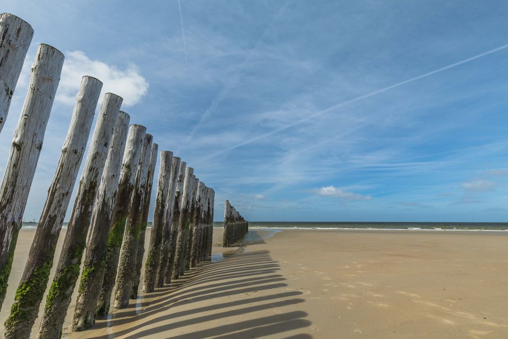 Wellenbrecher in der Nordsee