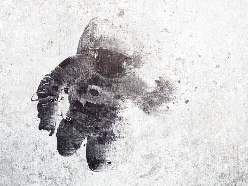 Schwebender Astronaut