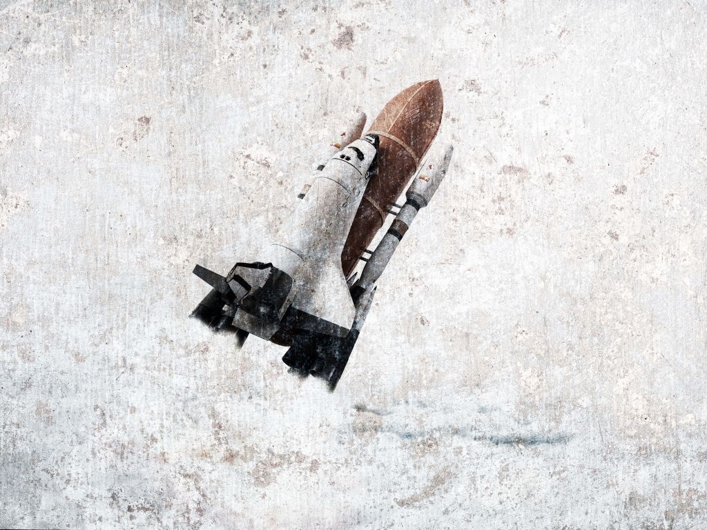 Spaceshuttle auf Beton