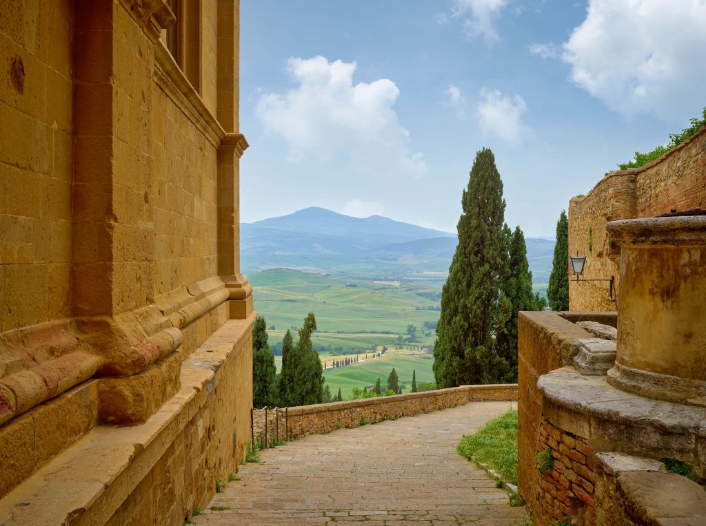 Treppe aus italienischem Dorf