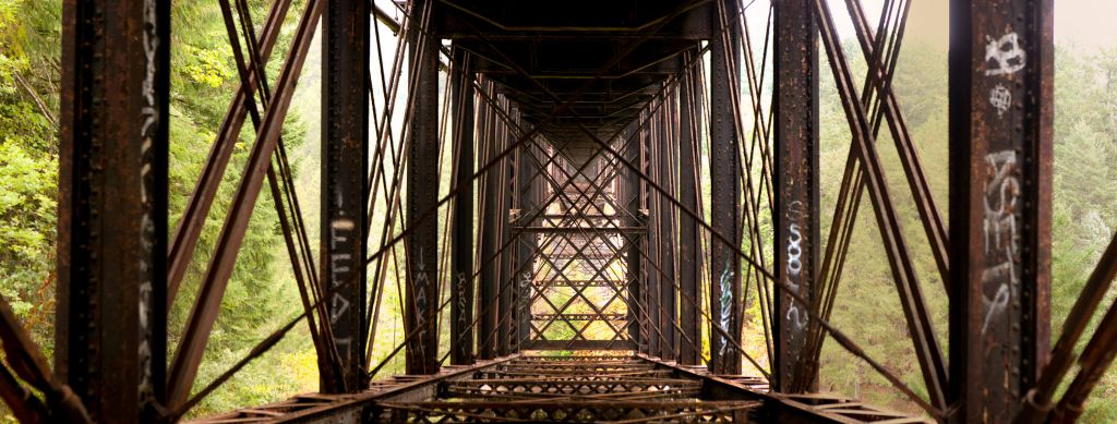 Verrostete Brücke