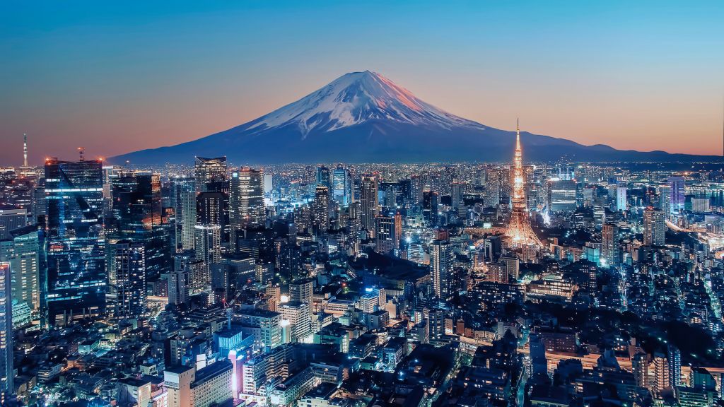 Tokio bei Sonnenuntergang