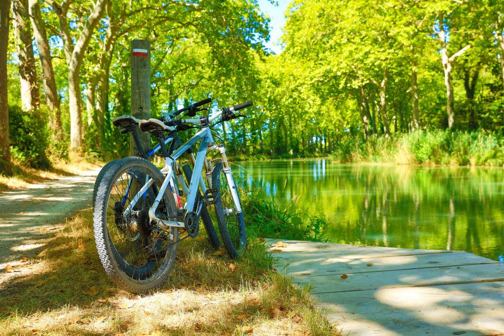 Radfahren am Fluss