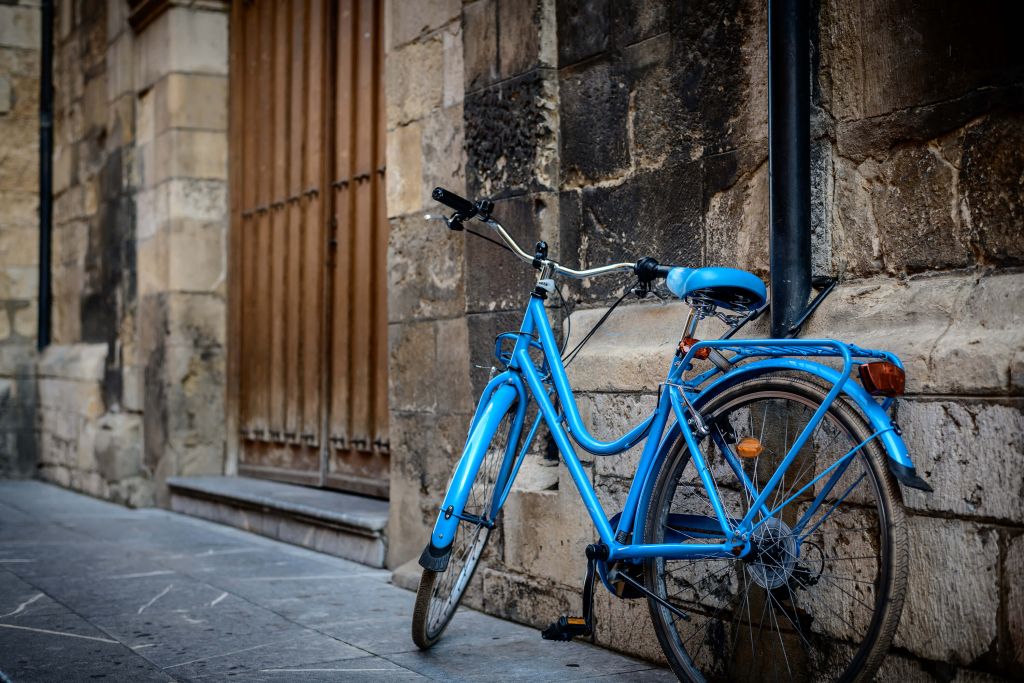 Blaues Fahrrad