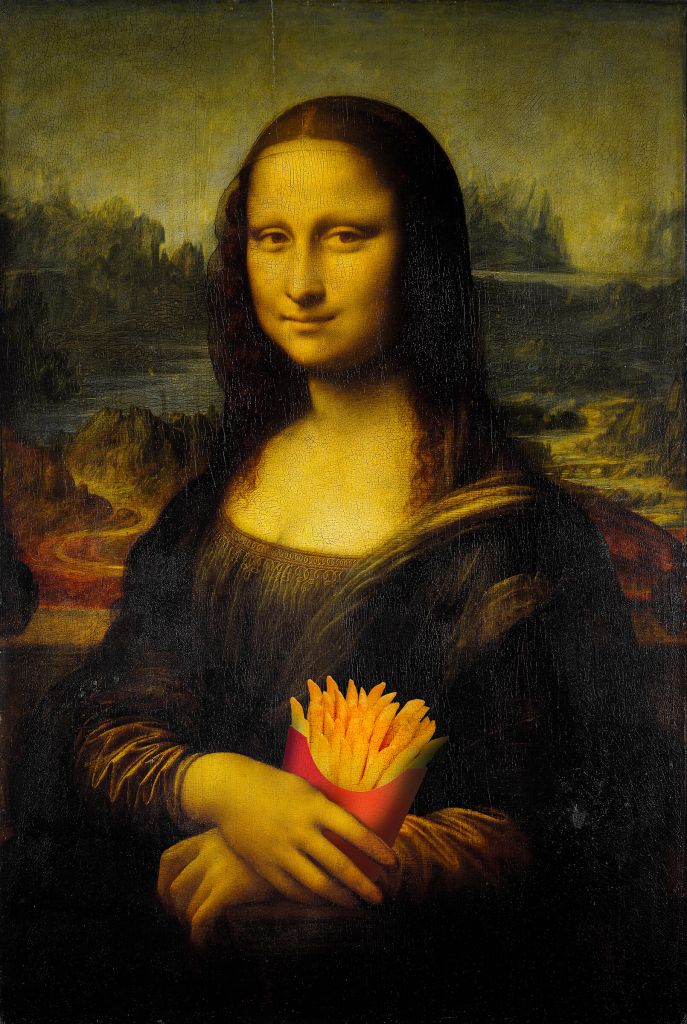 Mona Lisa mit Pommes