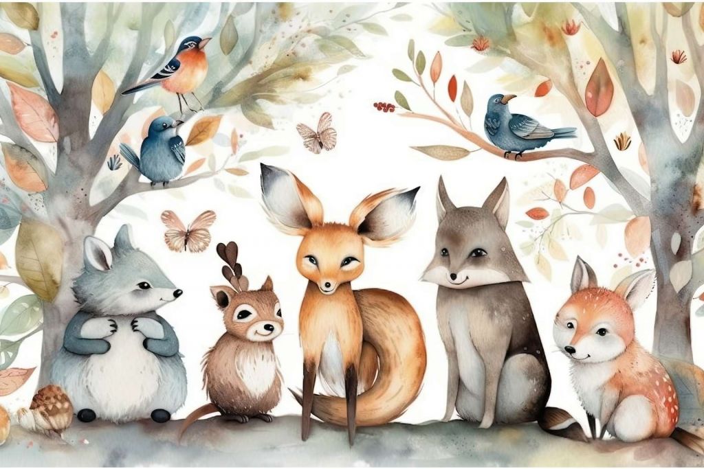 Woodland Narrative Aquarell Ensemble