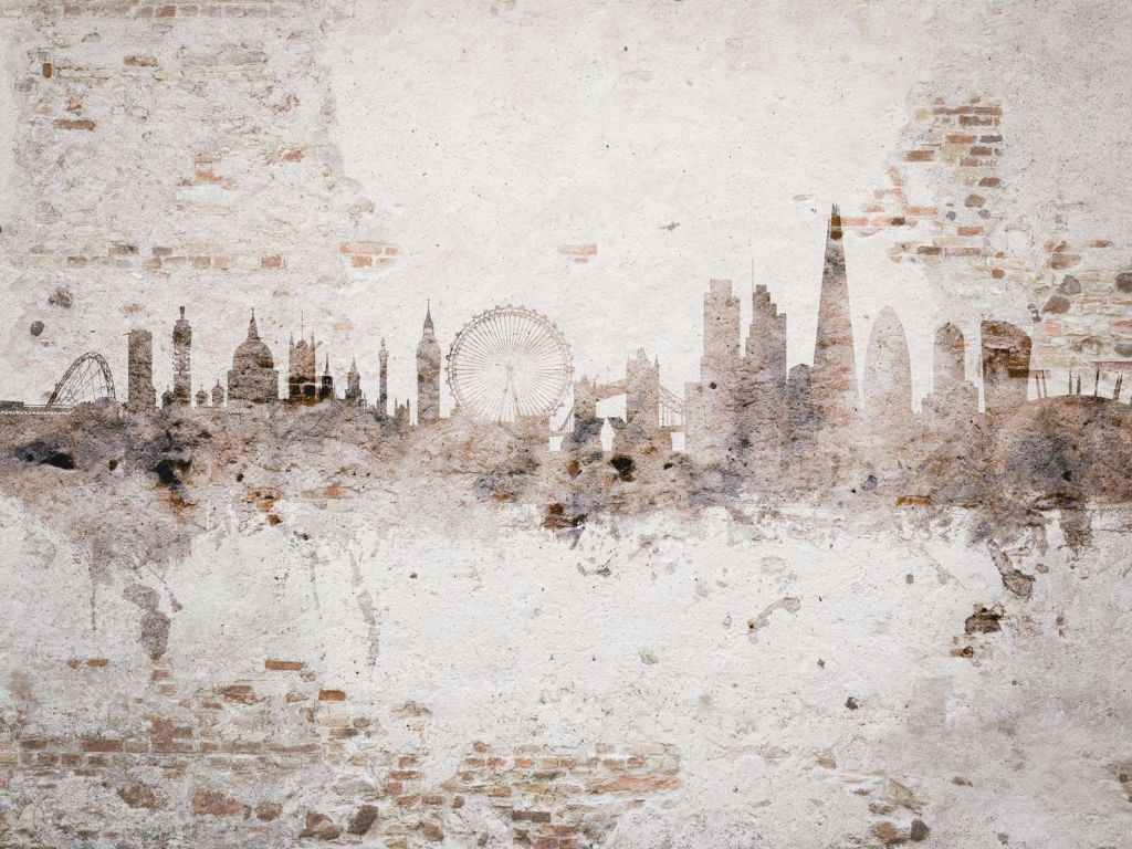 Aquarell-Skyline, London