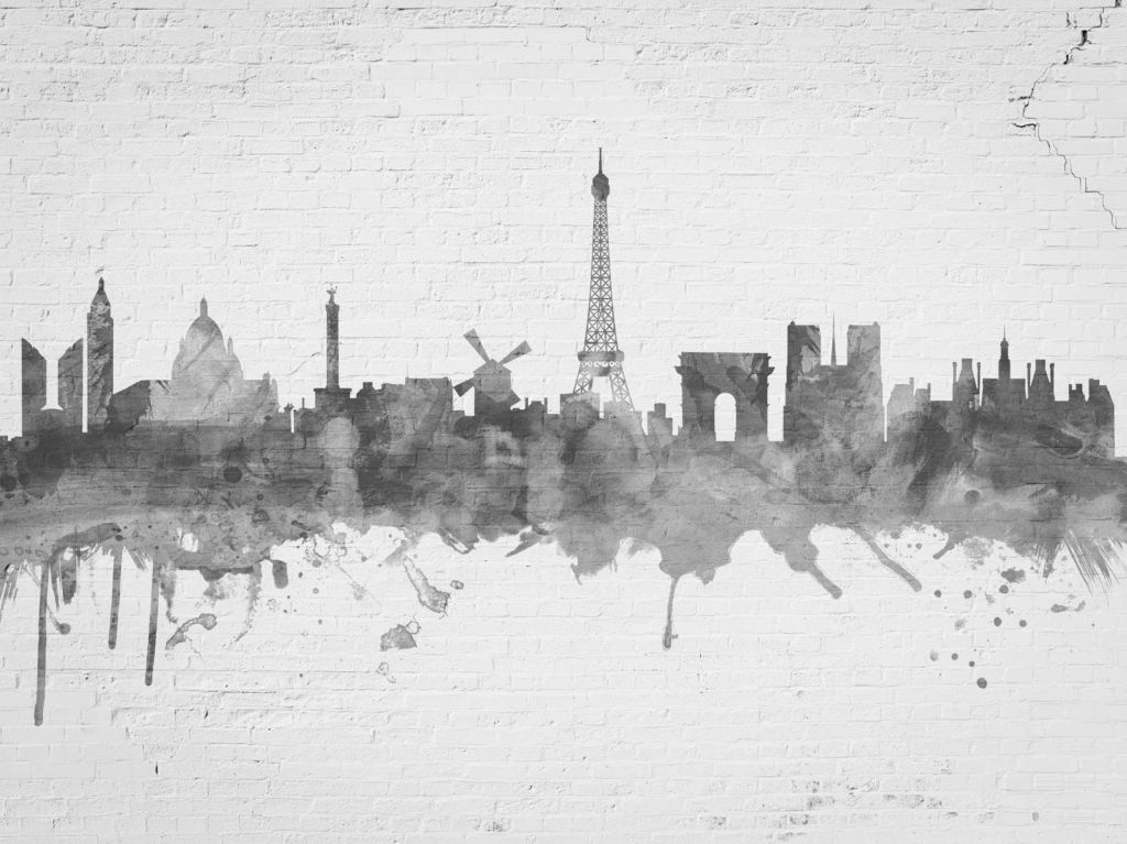 Aquarell-Skyline, Paris