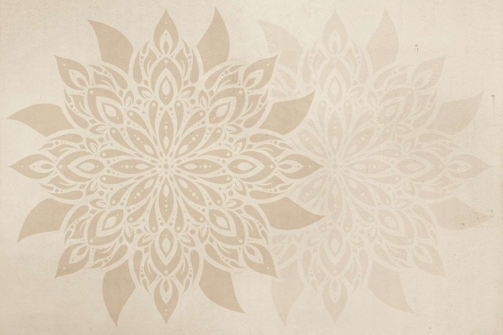 Beige Mandala Doppelt