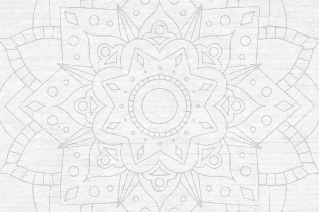 Geometrisches Mandala Grau