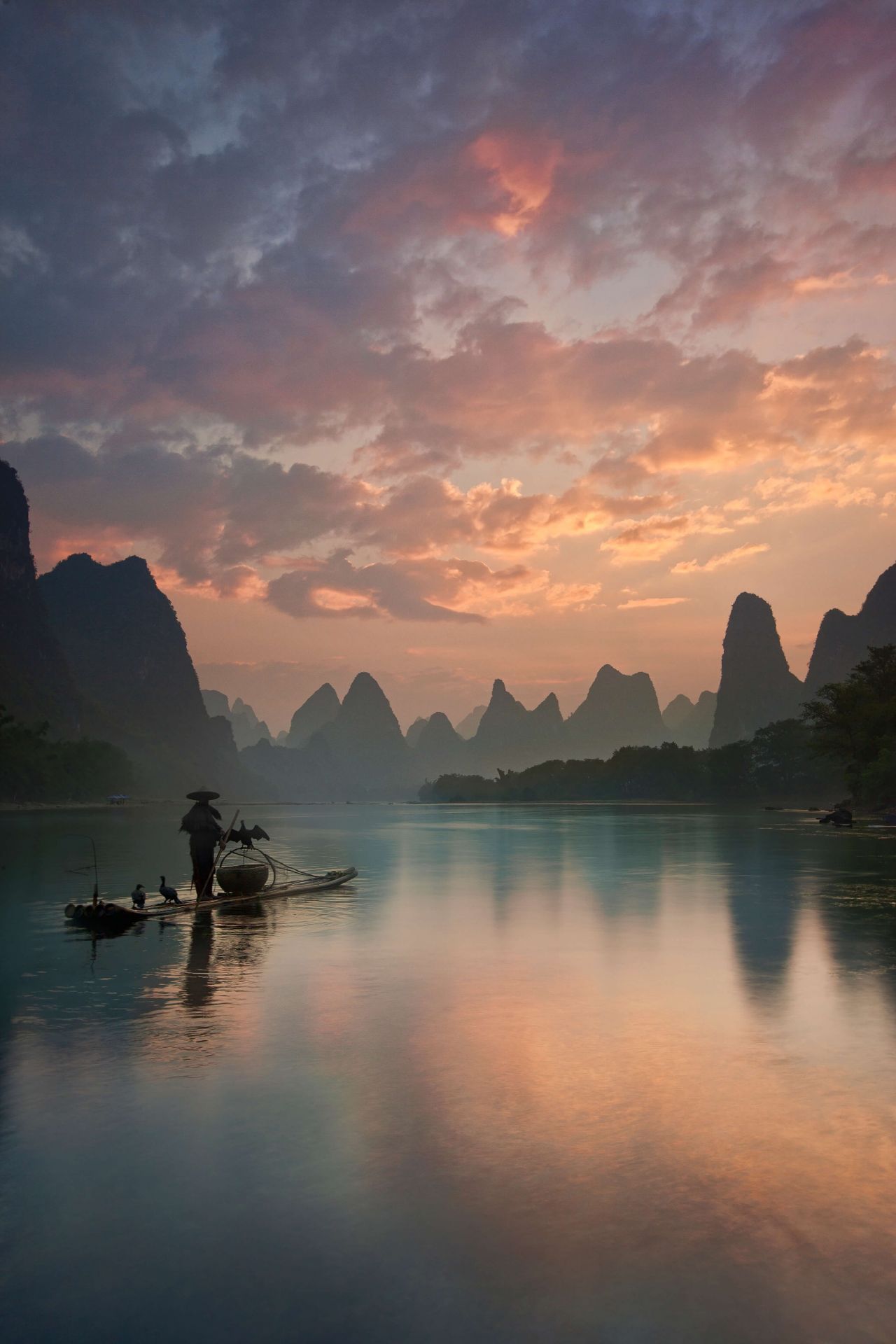 Li River Sunrise - Fototapete